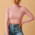 Knitted Turtleneck Sweater for Women | Classic Style | Warm and Cozy | Ideal for Casual Wear and Layering