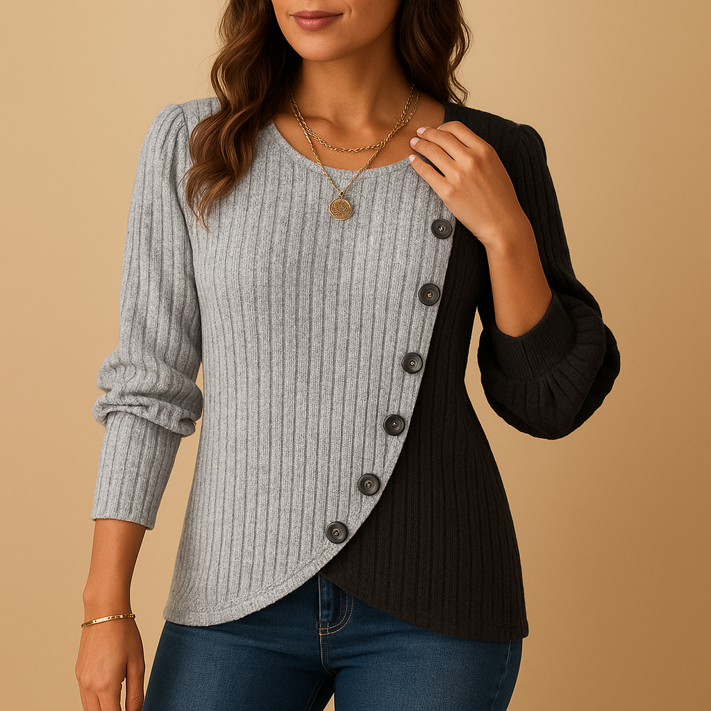 Knitted Women's Sweater - Elegant Design - Cozy Winter Wear - Perfect for Casual Outings and Layering