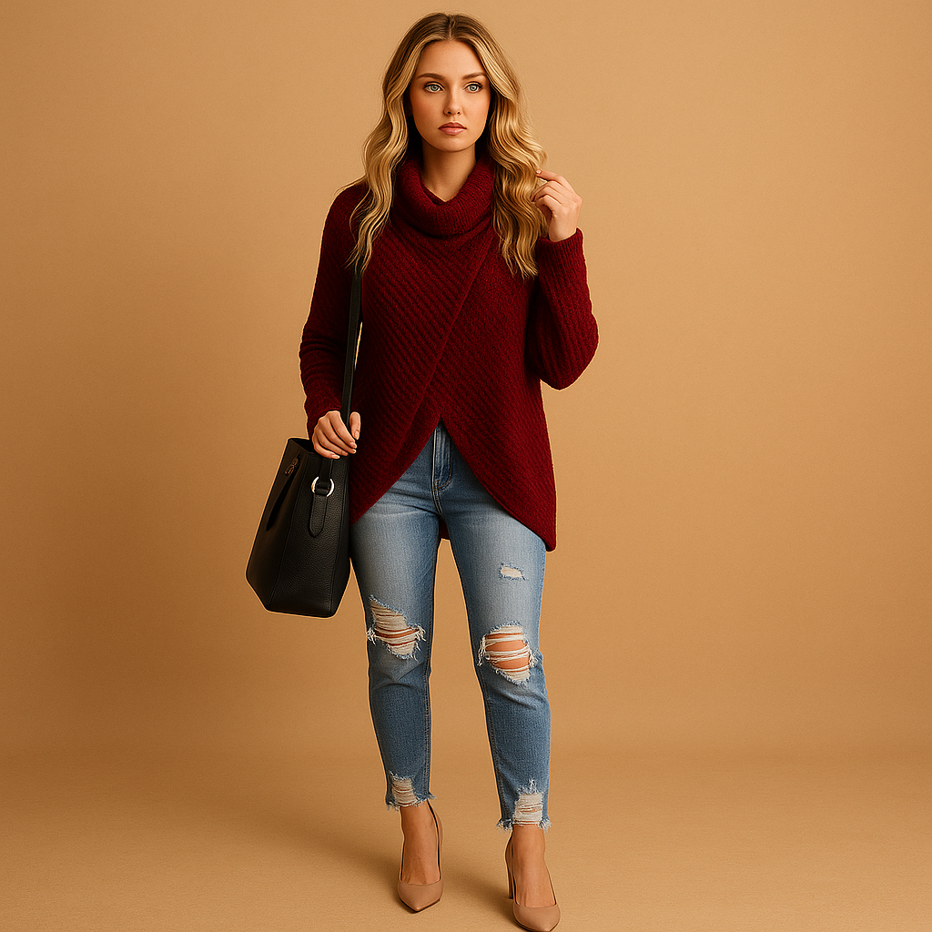Women's Fitted Knit Sweater | Soft Fabric | Casual Wear | Available in Multiple Colors