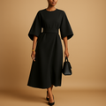A-line Midi Dress with Belt for Women | Casual Everyday Wear, Comfortable Fabric, Elegant Design