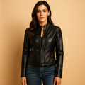 Women's Biker Jacket with Edgy Details | Faux Leather | Casual Style | Perfect for Everyday Wear