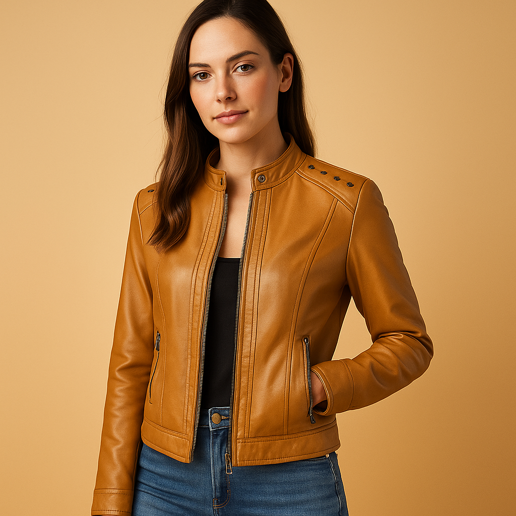 Women's Biker Jacket with Edgy Details | Faux Leather | Casual Style | Perfect for Everyday Wear