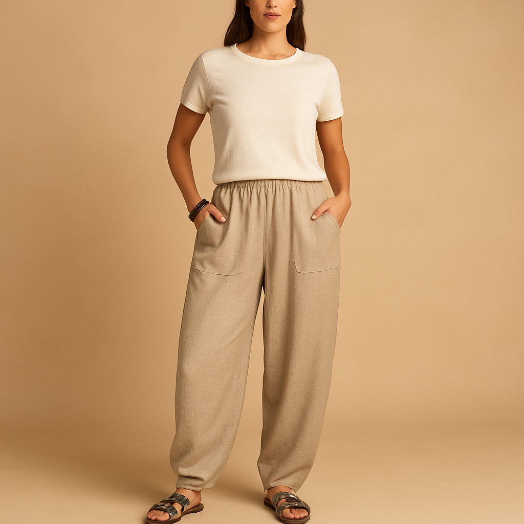 High-Waist Boho Summer Pants for Women | Lightweight, Casual, Comfortable Fit for Everyday Wear