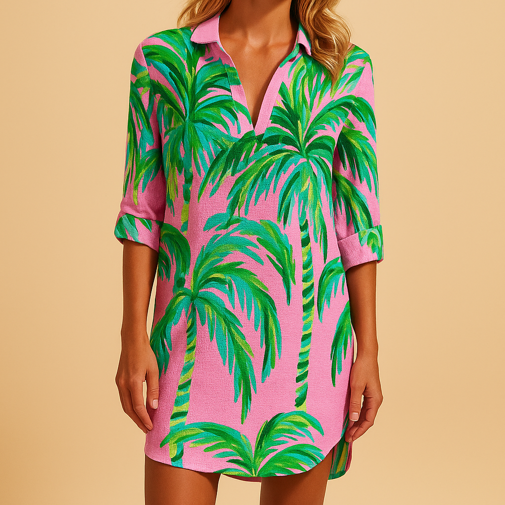 Boho V-Neck Summer Dress for Women | Lightweight Cotton Casual Wear