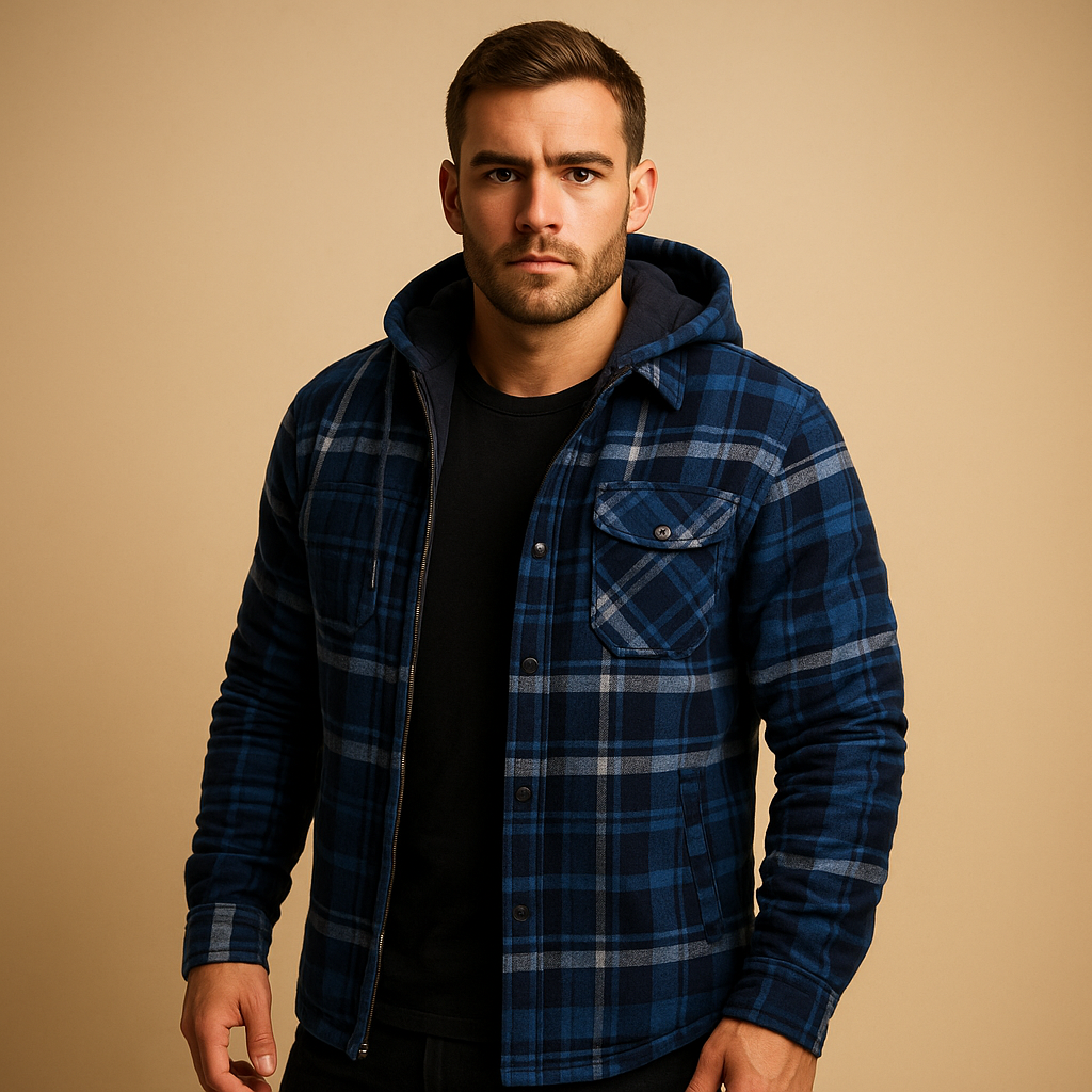 Men's Hooded Bomber Jacket | Lightweight Fabric | Casual Outerwear | Perfect for Everyday Wear