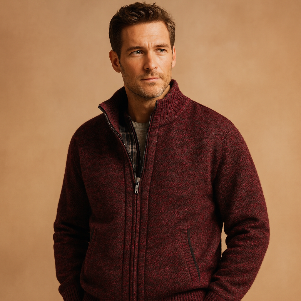 Men's Cable-Knit Sweater with Lining | Warm and Cozy Knitwear for Casual Wear