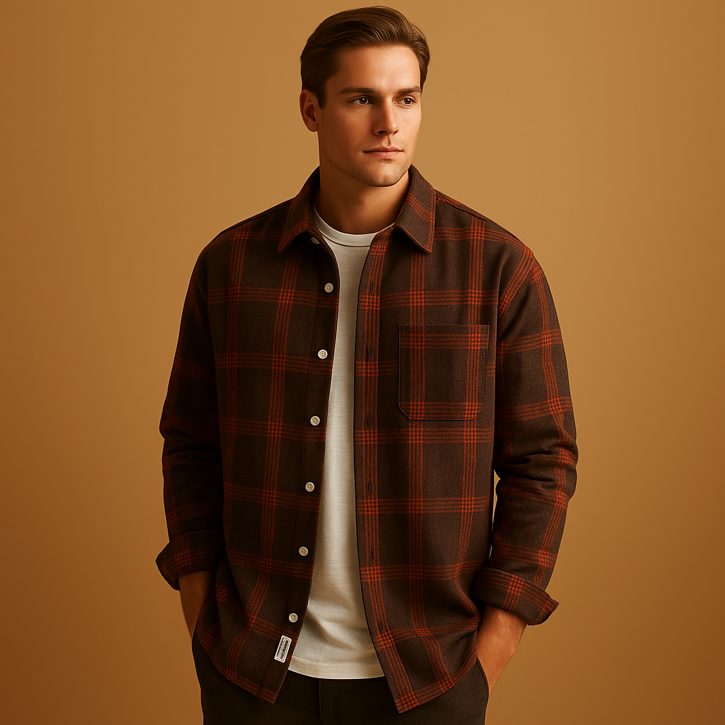 Men's Casual Plaid Shirt | Cotton Blend | Short Sleeve | Everyday Wear | Available in Multiple Sizes