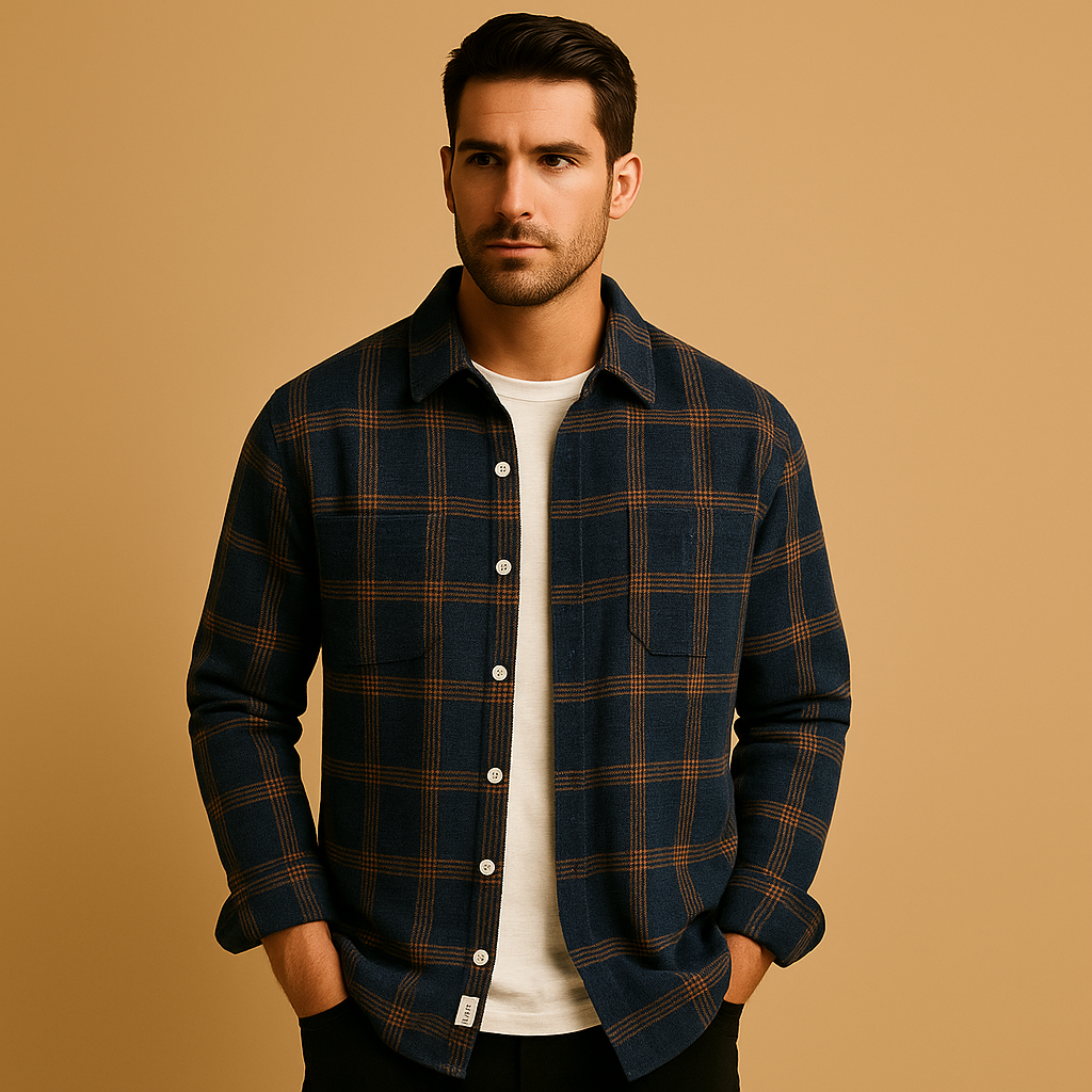 Men's Casual Plaid Shirt | Cotton Blend | Short Sleeve | Everyday Wear | Available in Multiple Sizes