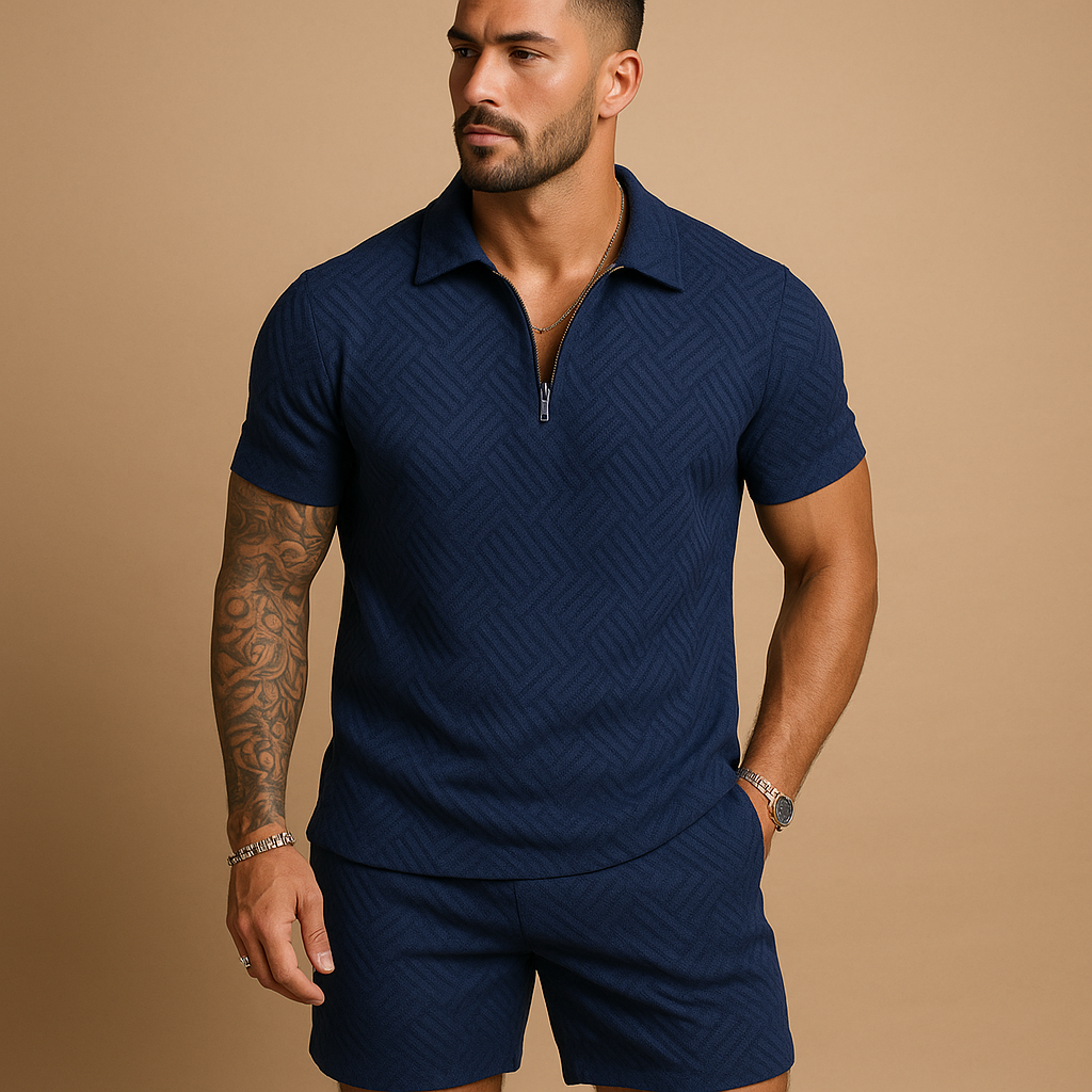 Men's Casual Summer T-Shirt and Shorts Set | Lightweight Cotton Blend | Relaxed Fit | Ideal for Outdoor Activities