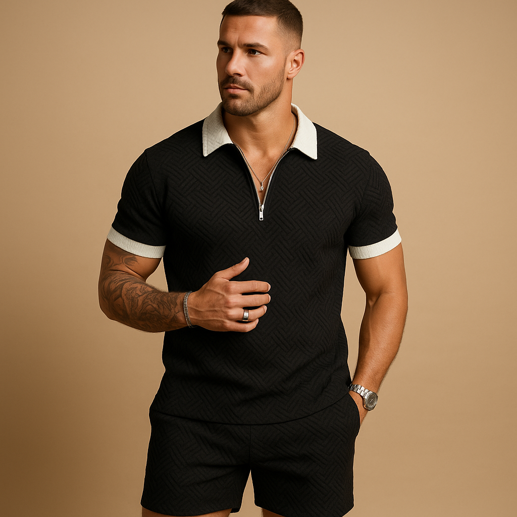 Men's Casual Summer T-Shirt and Shorts Set | Lightweight Cotton Blend | Relaxed Fit | Ideal for Outdoor Activities