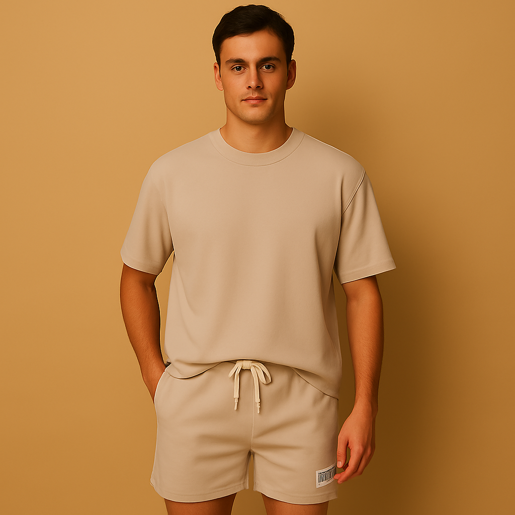 Men's Casual Summer T-Shirt and Shorts Set | Lightweight Cotton Blend | Comfortable Everyday Wear | Available in Multiple Colors