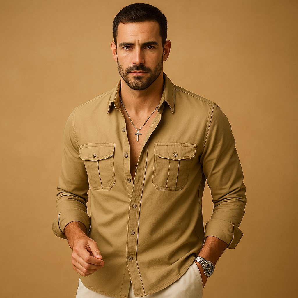 Men's Classic Button Down Shirt | Cotton Fabric | Casual Style | Versatile Everyday Wear