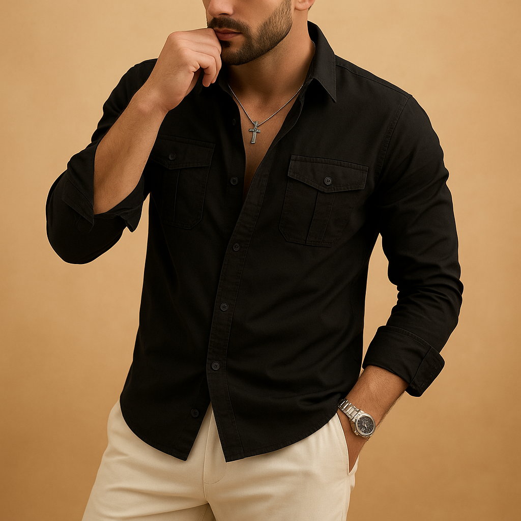 Men's Classic Button Down Shirt | Cotton Fabric | Casual Style | Versatile Everyday Wear