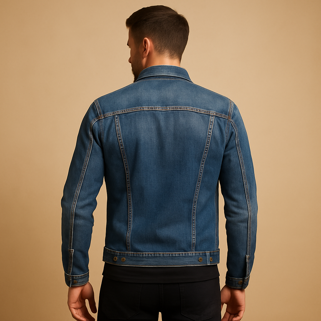 Men's Classic Denim Jacket | Durable Cotton Fabric | Casual Style | Everyday Wear
