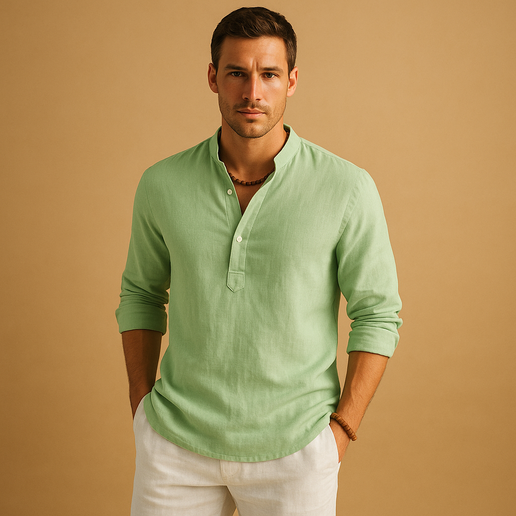 Men's Classic White Dress Shirt | Cotton Blend | Casual or Formal Wear | Short Sleeve or Long Sleeve Options
