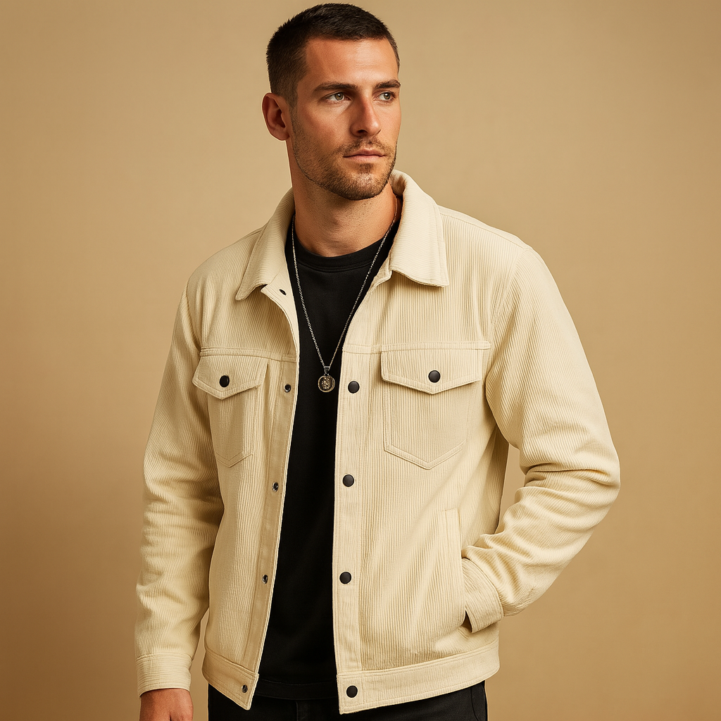 Men's Corduroy Jacket | Classic Design | Casual Outerwear | Versatile Layering Piece