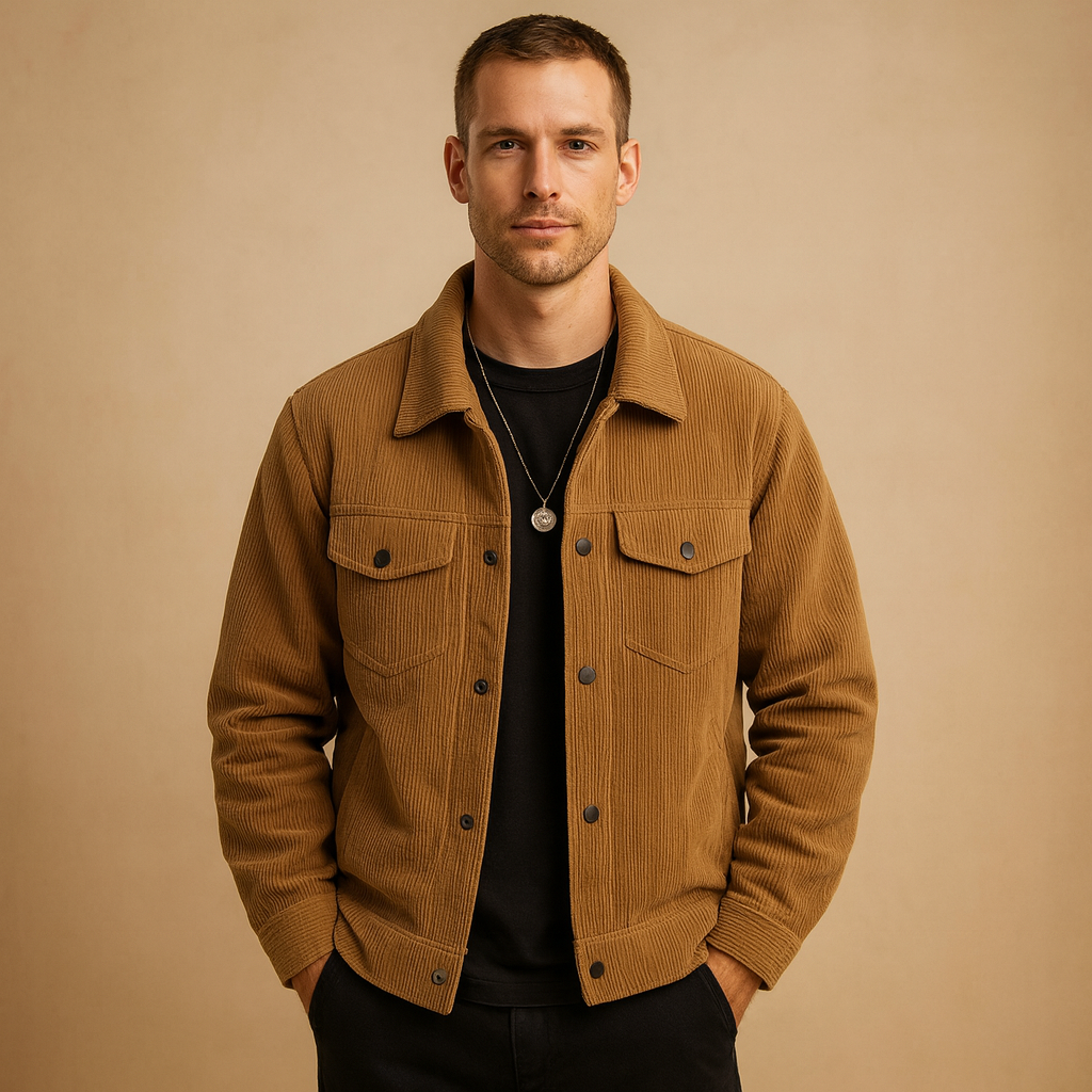 Men's Corduroy Jacket | Classic Design | Casual Outerwear | Versatile Layering Piece