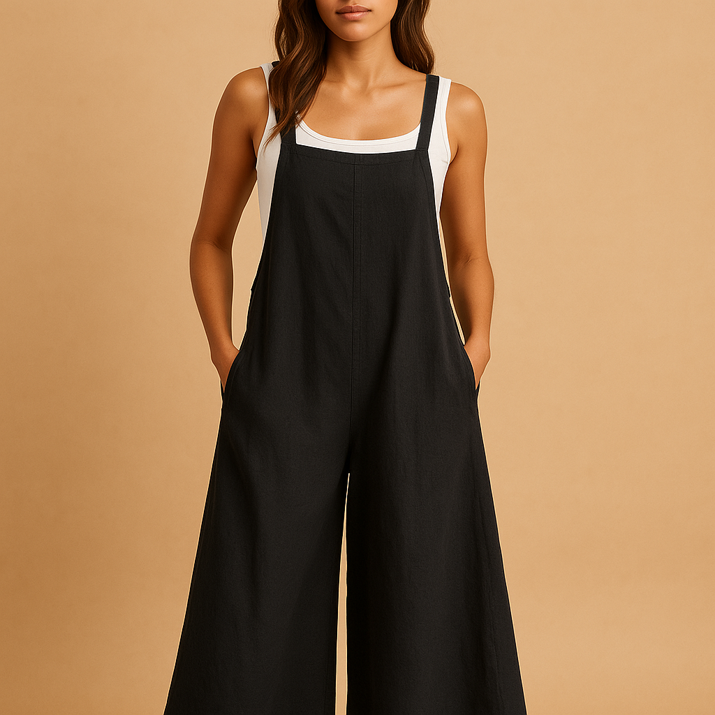 Cotton Linen Summer Jumpsuit for Women | Casual Sleeveless Design for Everyday Wear