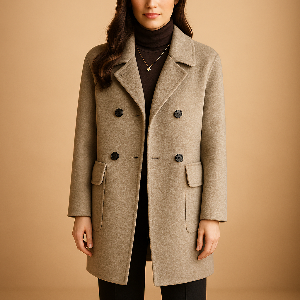 Long Women's Coat | Elegant Design | Warm Fabric | Perfect for Winter Outings