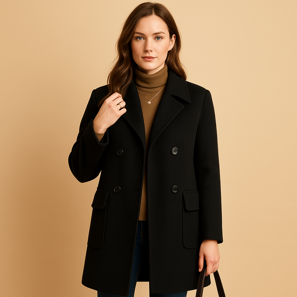 Long Women's Coat | Elegant Design | Warm Fabric | Perfect for Winter Outings