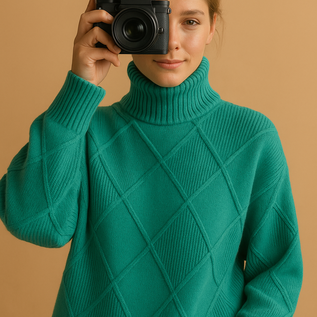 Women's Turtleneck Knit Sweater | Elegant Design | Cozy Winter Wear | Soft Fabric for Everyday Comfort