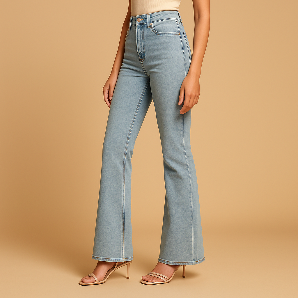 Flared High-Waist Jeans for Women | Denim | Casual Style | Perfect for Everyday Wear