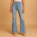Flared High-Waist Jeans for Women | Denim | Casual Style | Perfect for Everyday Wear