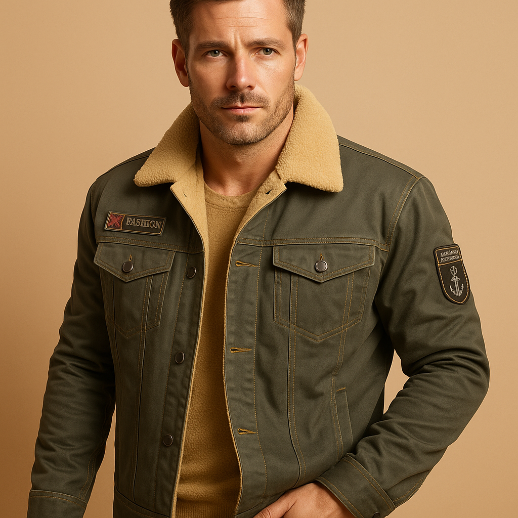 Men's Fleece Motorcycle Jacket | Warm and Comfortable Riding Gear | Casual Style for Bikers