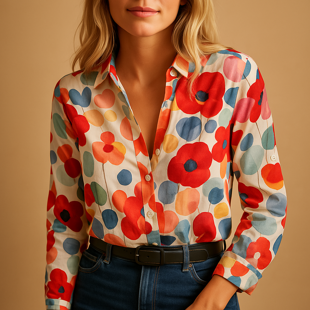 Floral Lightweight Women's Blouse | Breathable Fabric | Casual Style | Perfect for Spring and Summer Wear
