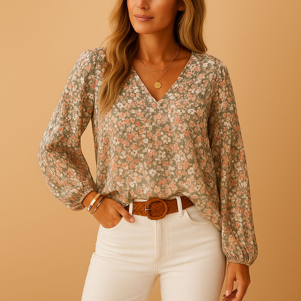 Floral Women's Summer Blouse | Lightweight Cotton | Casual Wear Top
