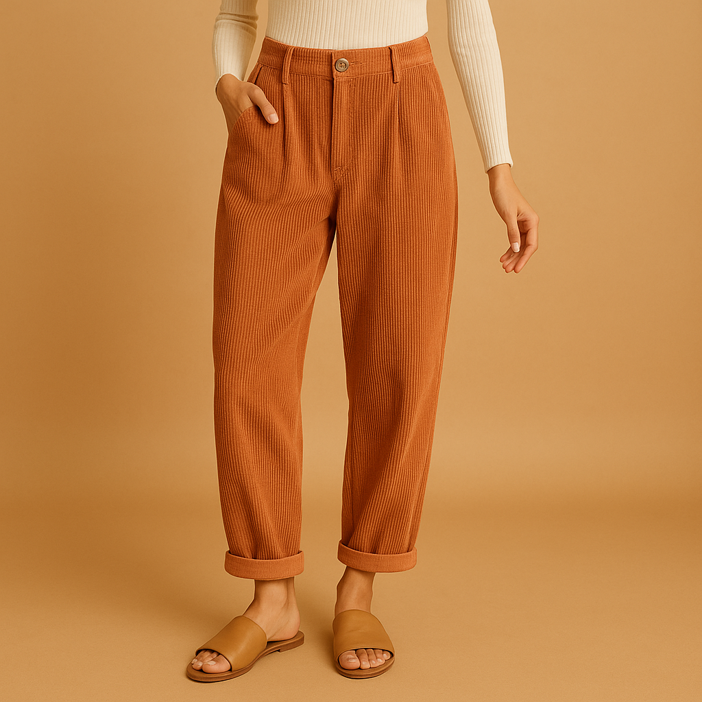 High Waist Corduroy Pants for Women | Casual Chic Style | Comfortable Everyday Wear