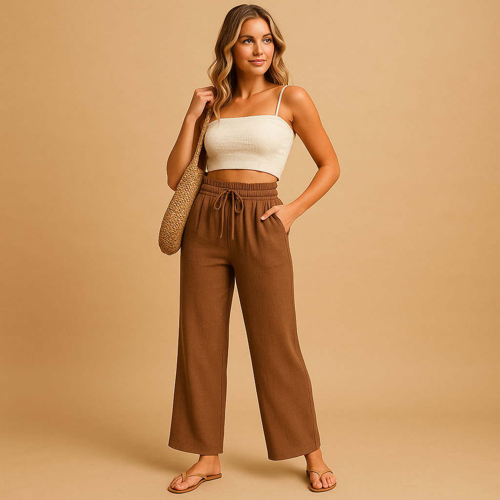 High Waist Women's Lounge Pants | Soft Fabric | Casual Comfort Wear | Ideal for Relaxation and Home Use